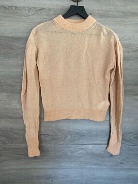 & Other Stories Puff Sleeve Semi Sheer Sweater